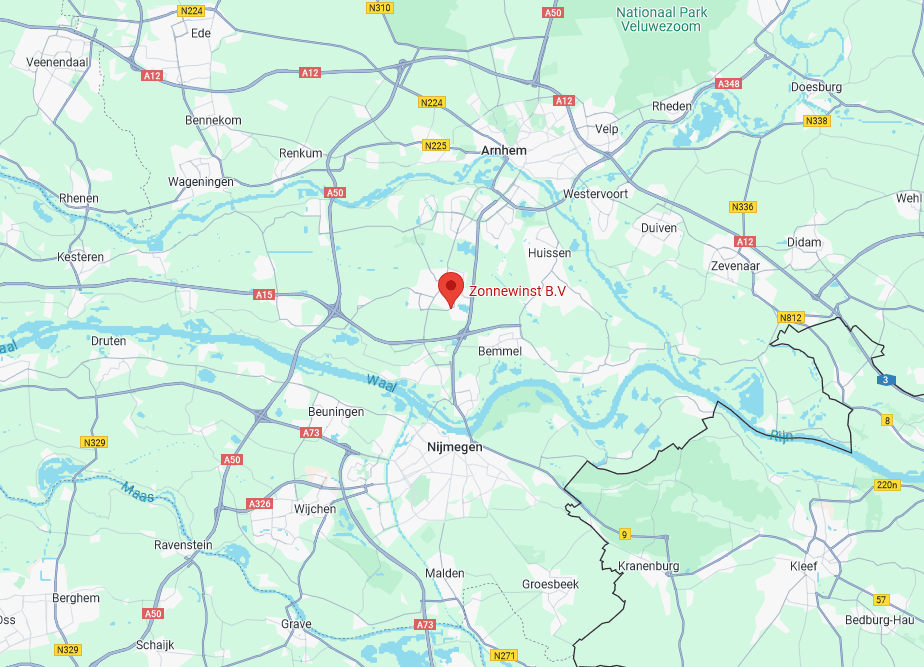 google maps regio elst zonnewinst bv