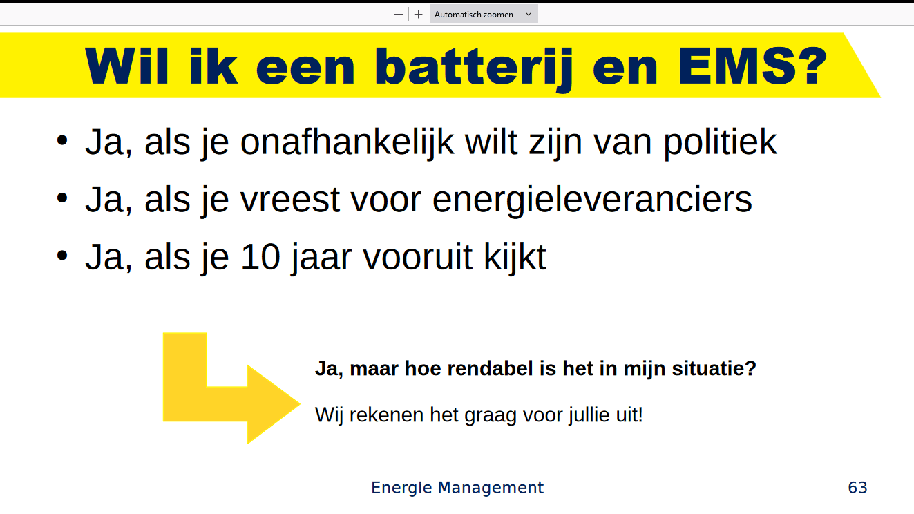 Ja ik wil een batterij en ems